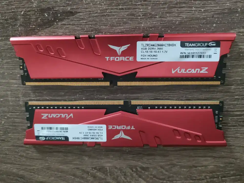 Memory PC T-force vulcanz 8Gb DDR 4