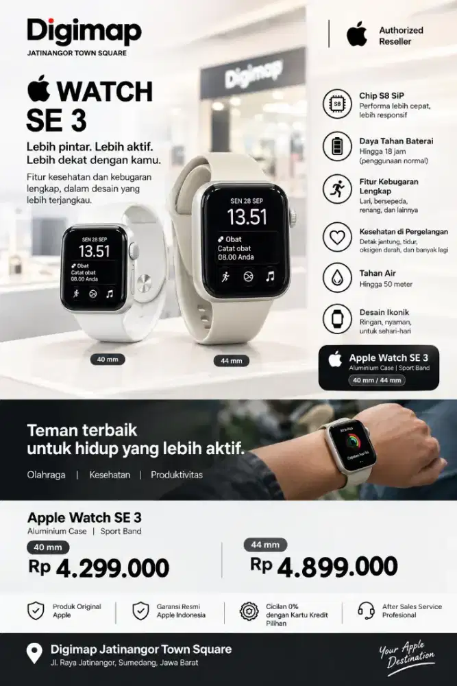 APPLE WATCH SE 3 — SMART, AKTIF, DAN STYLISH!