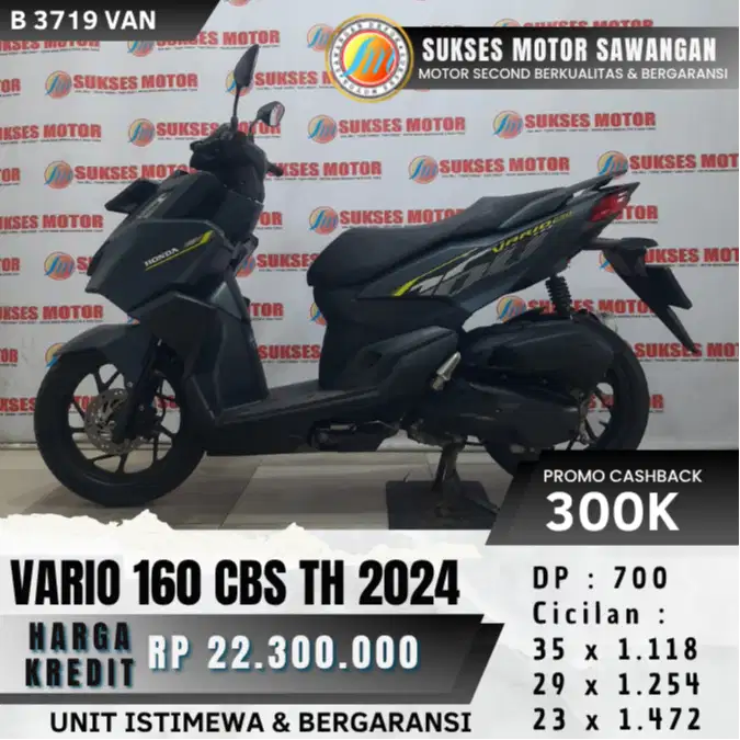 DP 700 CASH KREDIT HONDA NEW VARIO 160 CBS TH 2024 UNIT MULUS GARANSI