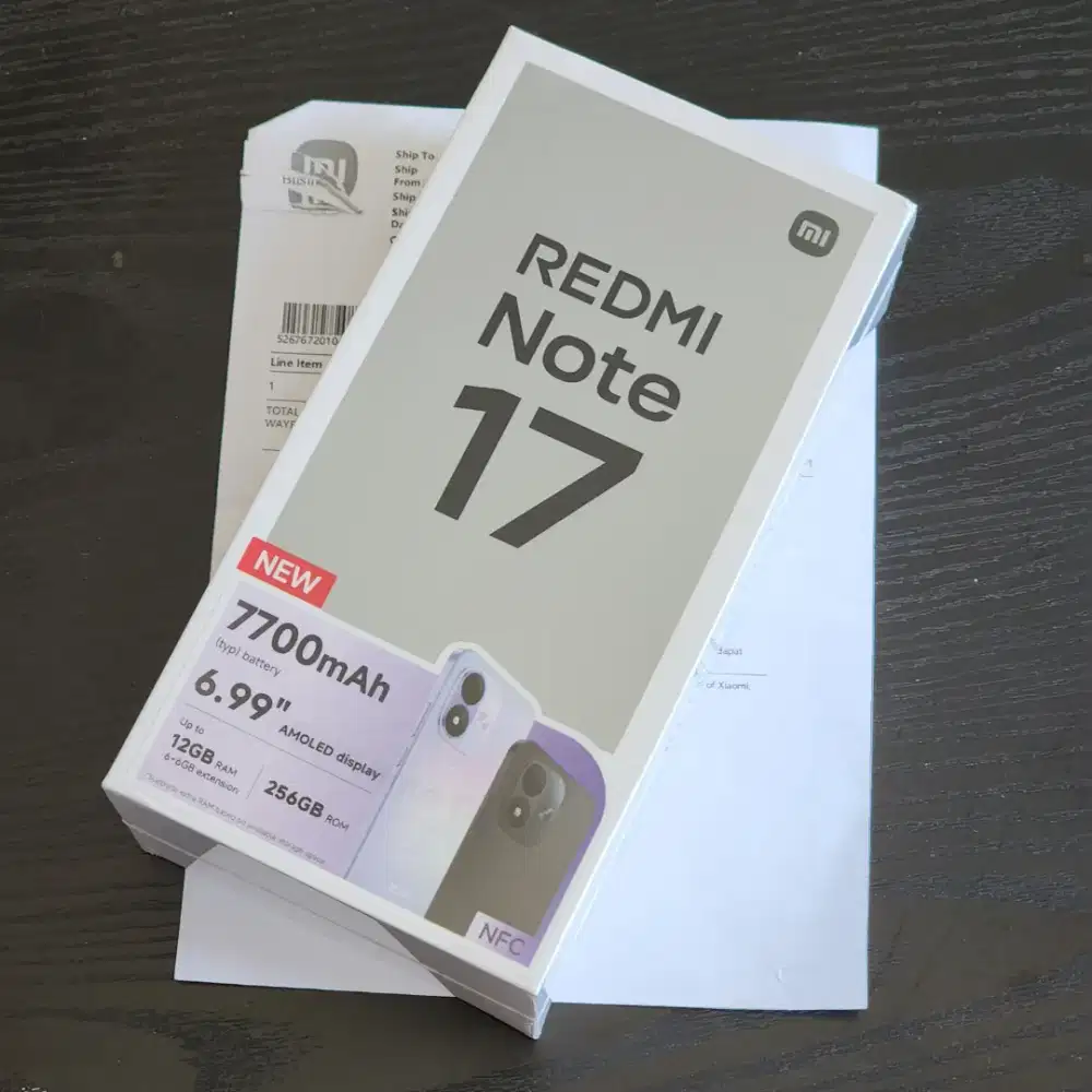 Redmi Note 17 4G Ram 6+6/256GB Black BNIB