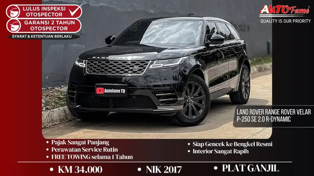 KM34RB Land Rover Range Rover Velar P-250 SE 2.0 R-Dynamic NIK 2017 B