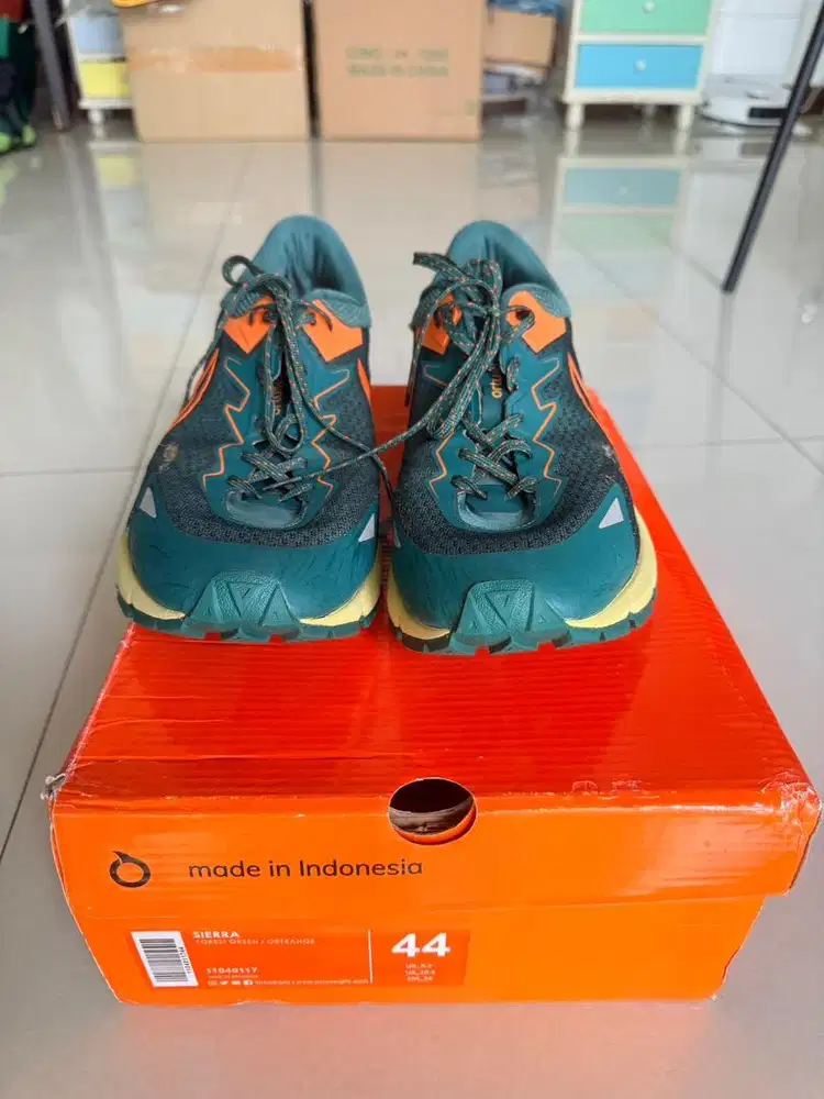 bekas sepatu lari trail run ortuseight sierra size44, pemakain 50km