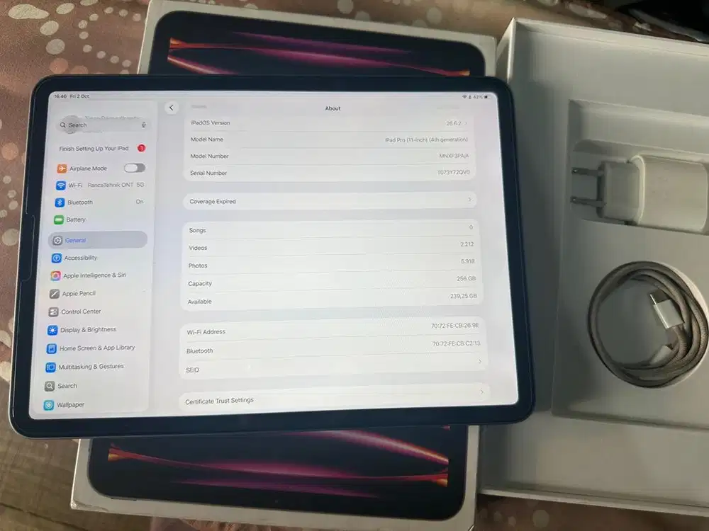 WTS - iPad Pro 11-inch M2 (Gen 4) 256GB Wi-Fi Only - Ex Resmi iBox