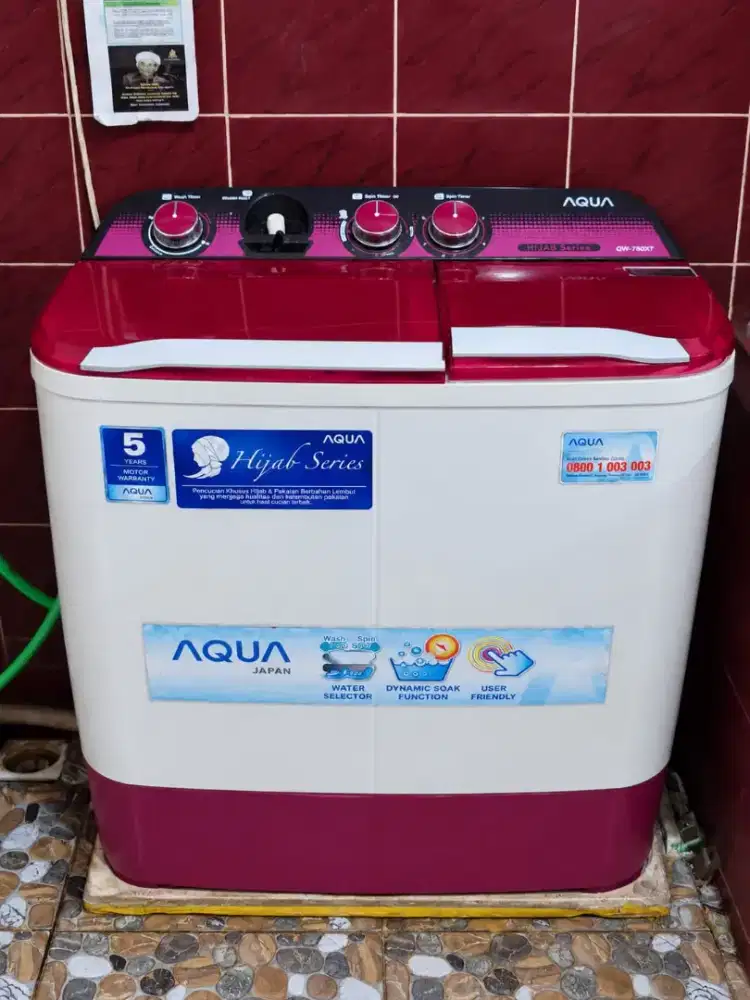 Dijual mesin cuci merk Aqua 2 tabung