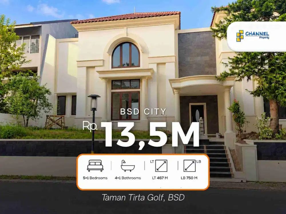 Jual Rumah Mewah Fasilitas Kolam Renang di Taman Bukit Golf BSD, An