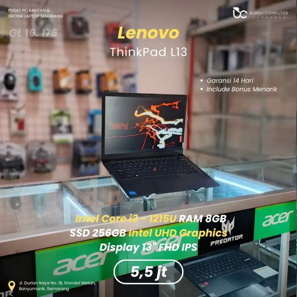 LENOVO Thinkpad L13 | Core i3 1215U 8GB 256GB
