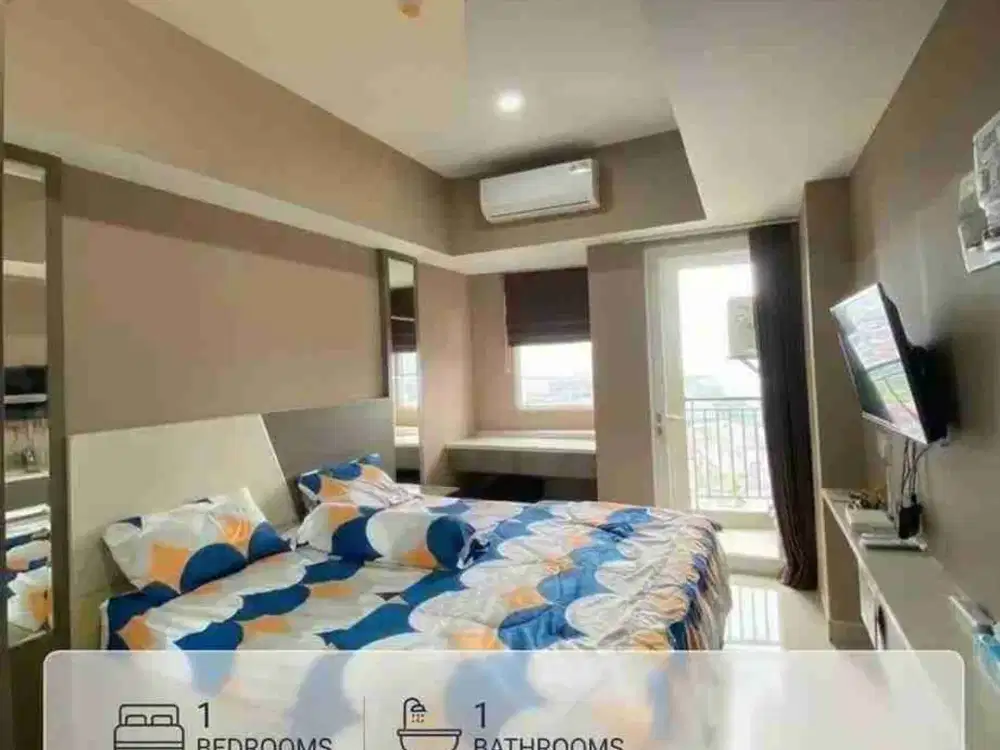 Apt 1BR Full Furnished Grand Dharmahusada Lagoon Surabaya 425Jt