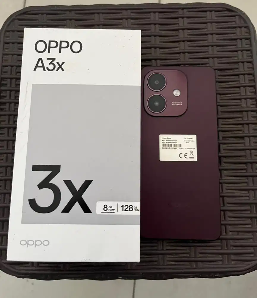 Oppo A3x 4/128 fulset ori bawaan