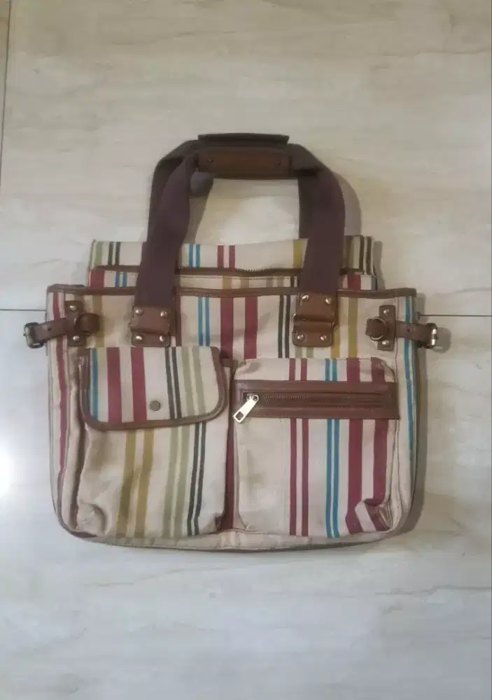Handbag canvas Bally authentic