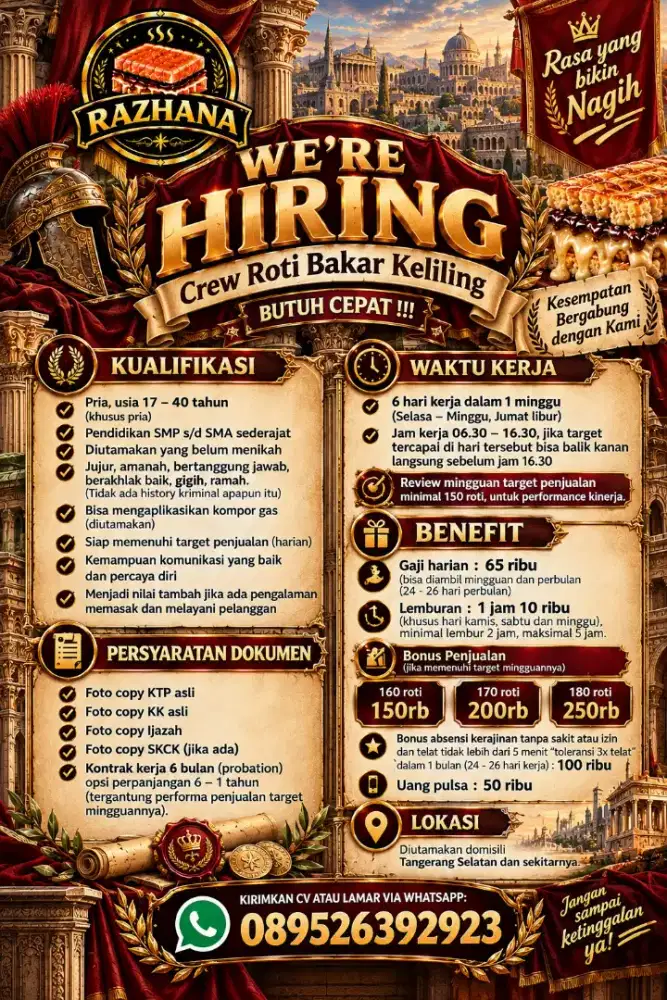 Crew Roti Bakar keliling