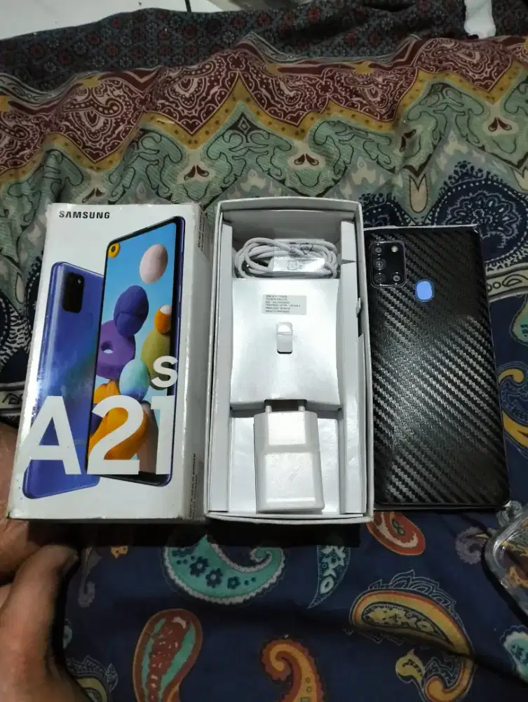 Samsung a21s fullset 6+6 128gb nego bensin