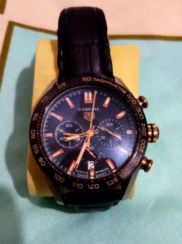 Tag Heuer Meca-quartz crono Likenew Jam tangan Gucci Louis Vuitton Bmw