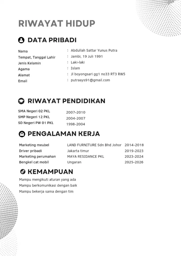Cari pekerjaan yang sesuai pengalaman
