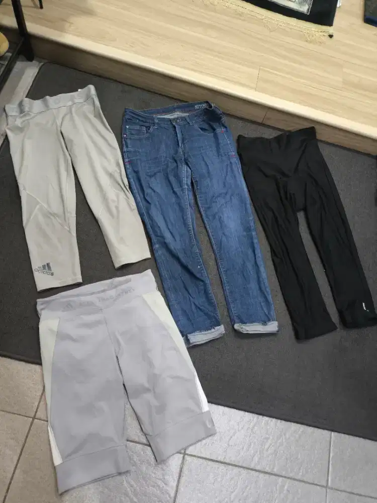 CELANA OLAH RAGA , CELANA SEPEDA DAN CELANA JEANS WANITA PRELOVED