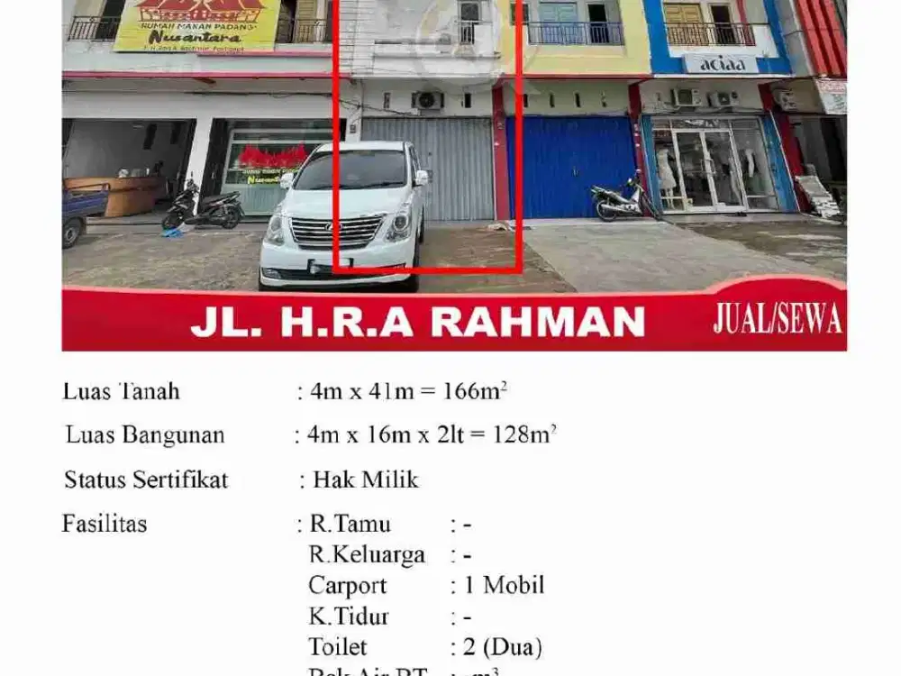 Ruko Siap pakai jual & sewa