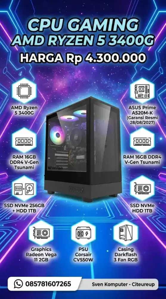 Cpu amd gaming Mantul valorant dota 2 lancar jaya desain2 oke