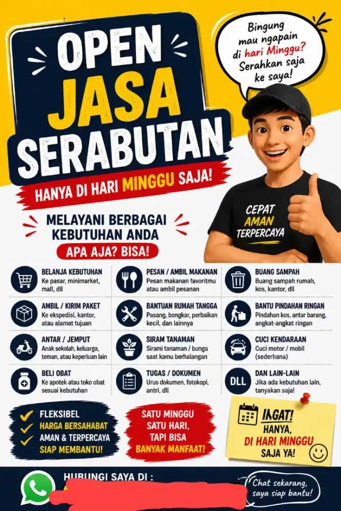 Jasa serabutan minggu aj