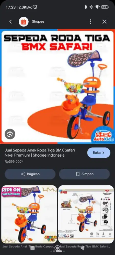 Sepeda BMX safari anak
