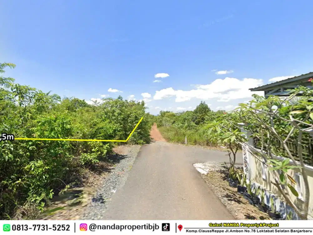 tanah 21,5x60m cocok untuk perumahan di wengga palam indah