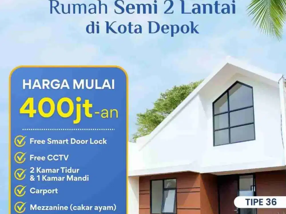Jual Rumah Baru Cluster di Cipayung Kota Depok Dekat Stasiun Citayam murah