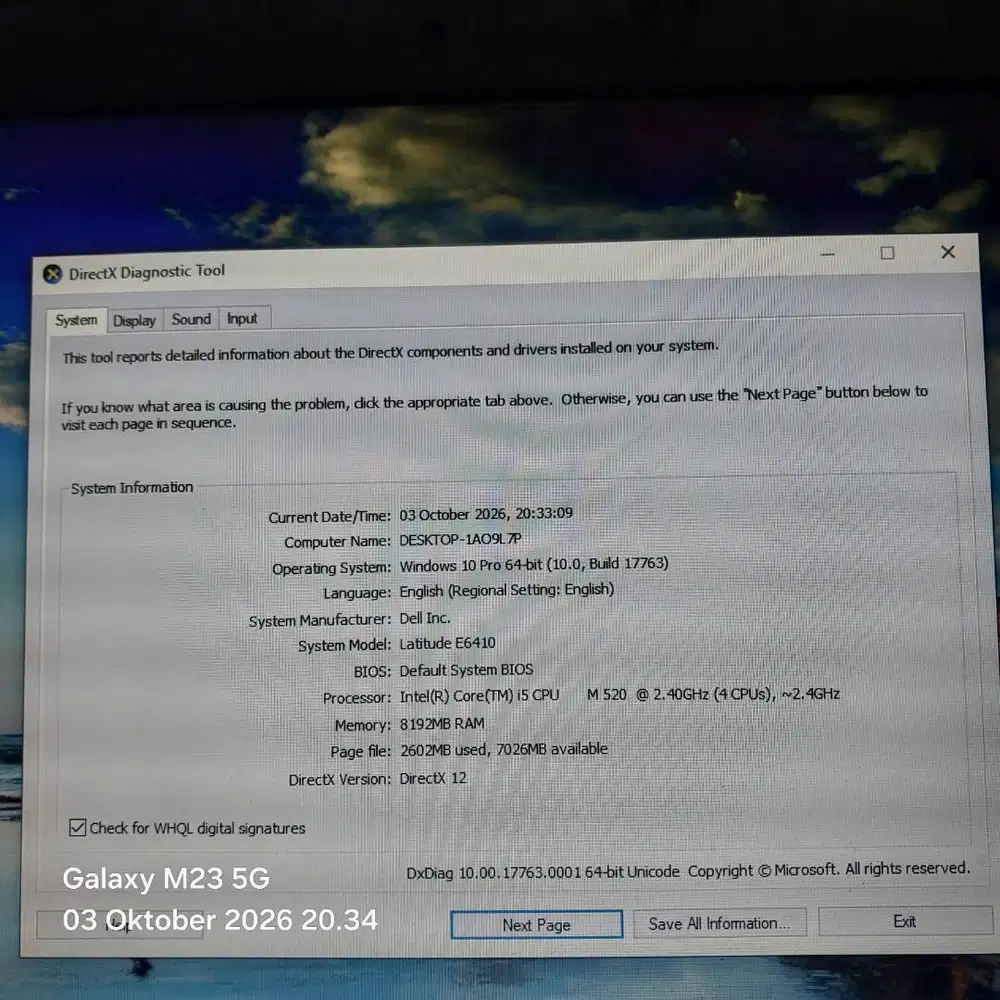 Dijual laptop Dell Latitude e4610 14inch