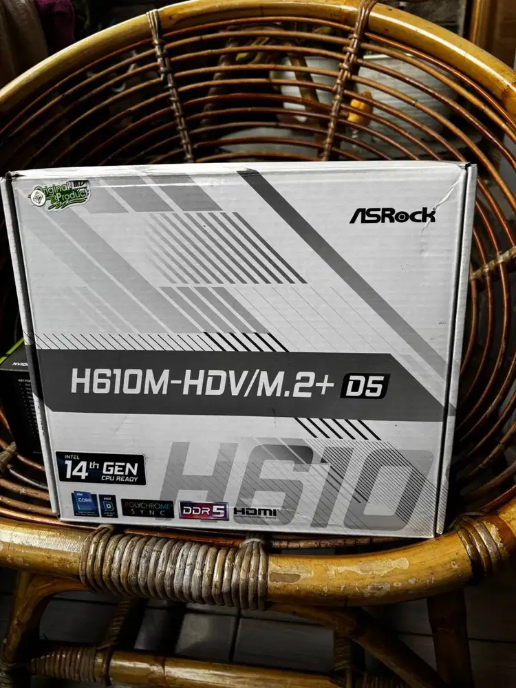 MOTHERBOARD ASROCK H610M-HDV/M.2+ D5 (100% BRAND NEW / BARU)