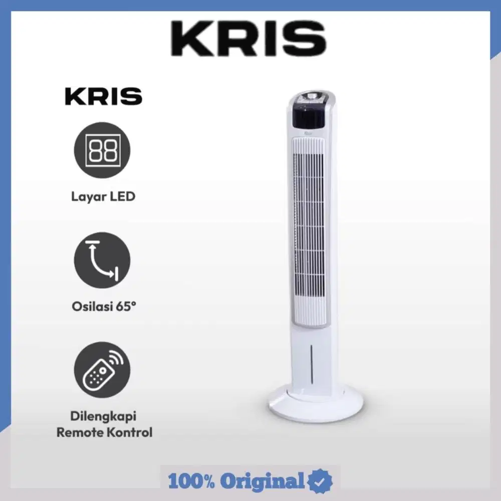KRIS KIPAS ANGIN BERDIRI LED 60 WATT - PUTIH