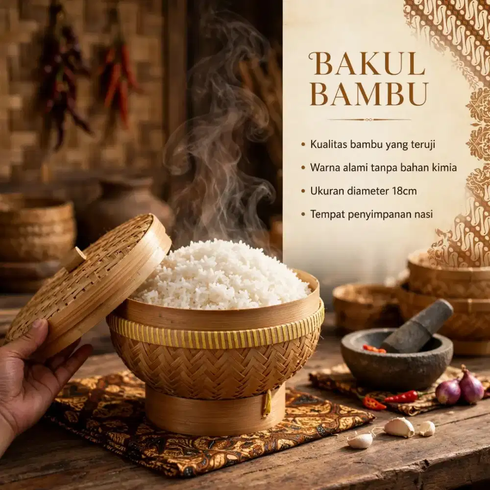 CETING NASI/WAKUL PLUS TUTUP DIAMETER 18