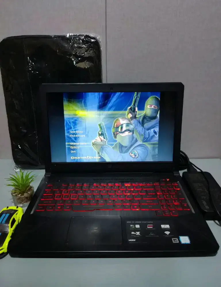 Laptop Gaming Desain Asus TUF FX504GE Dual VGA Nvidia GTX Siap Pakai