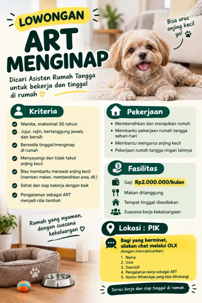 LOWONGAN ART MENGINAP PIK