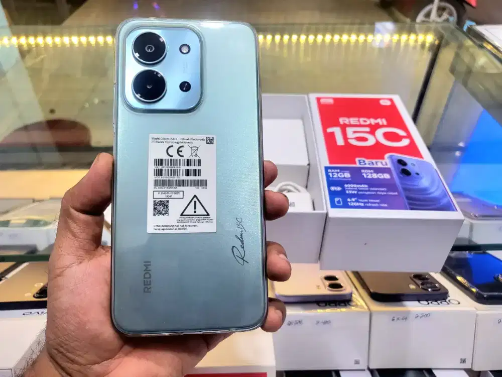 REDMI 15C RAM 6+6/ 128GB MULUS LENGKAP FULLSET ORIGINAL CAS 33WAT
