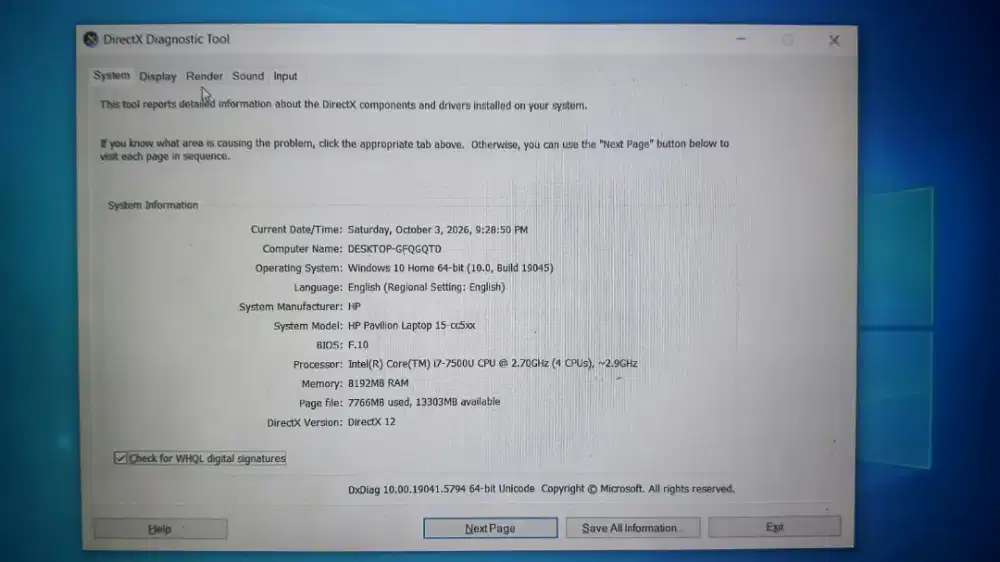 Hp Pavvilion 15