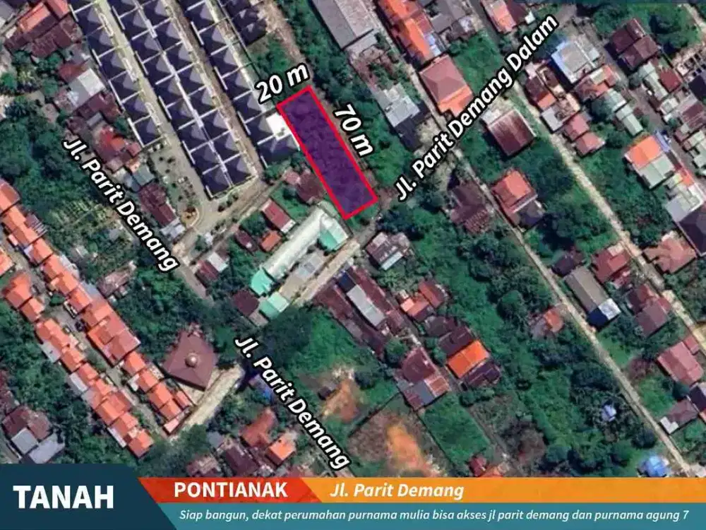 jual tanah siap bangun parit demang purnama agung 7 pontianak
