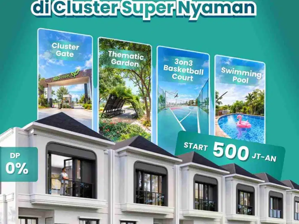Cicilan 5 Jutaan cuma 5 Menit ke KIIC & Tol Karawang Dp 0% Neopolis Karawang Tipe Belmont