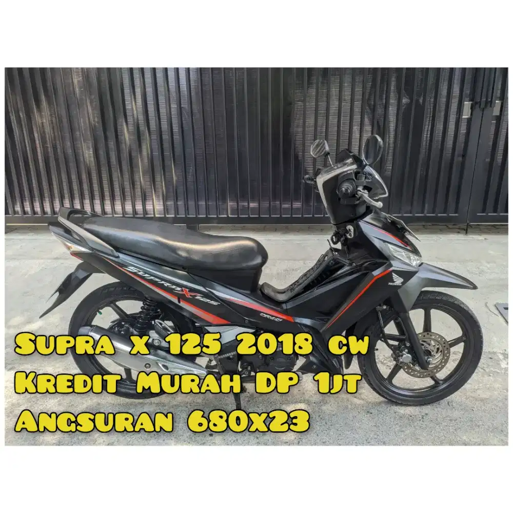 Supra x 125cc 2018 Hitam Doff km50