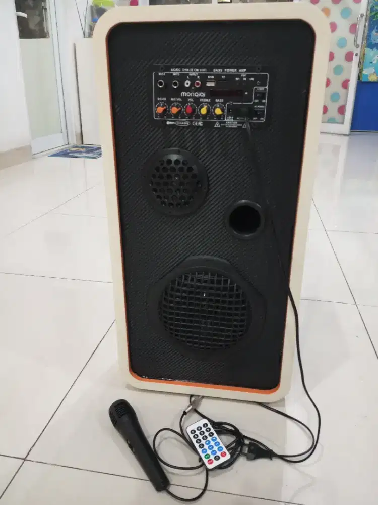 Speaker aktif 6 inch salon bluetooth bonus mic remote aux custom