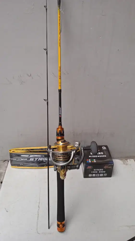 Pancing set kolam/empang ikan mas, harian, tambak jaer nila.