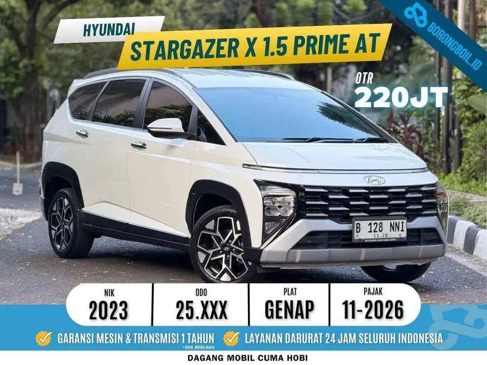 [ LOW KM ] Hyundai Stargazer X Prime IVT 2023 Putih | BRV Prestige