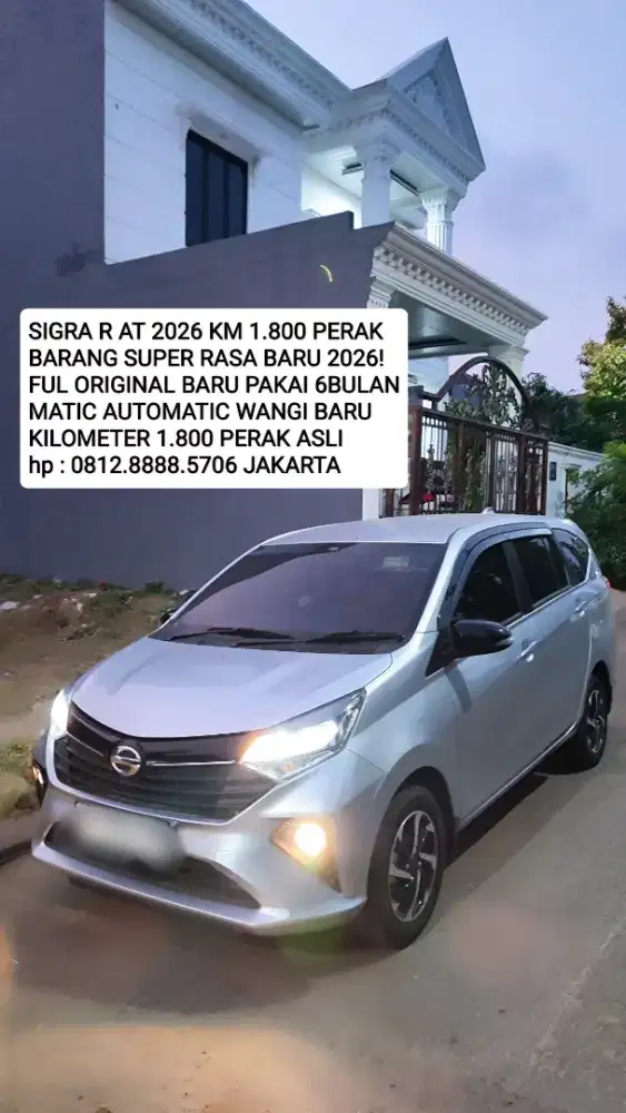 NEW SIGRA 2026 R AT FACELIFT KM ASLI 1.800 FULL ORI FULL GARANSI ATPM
