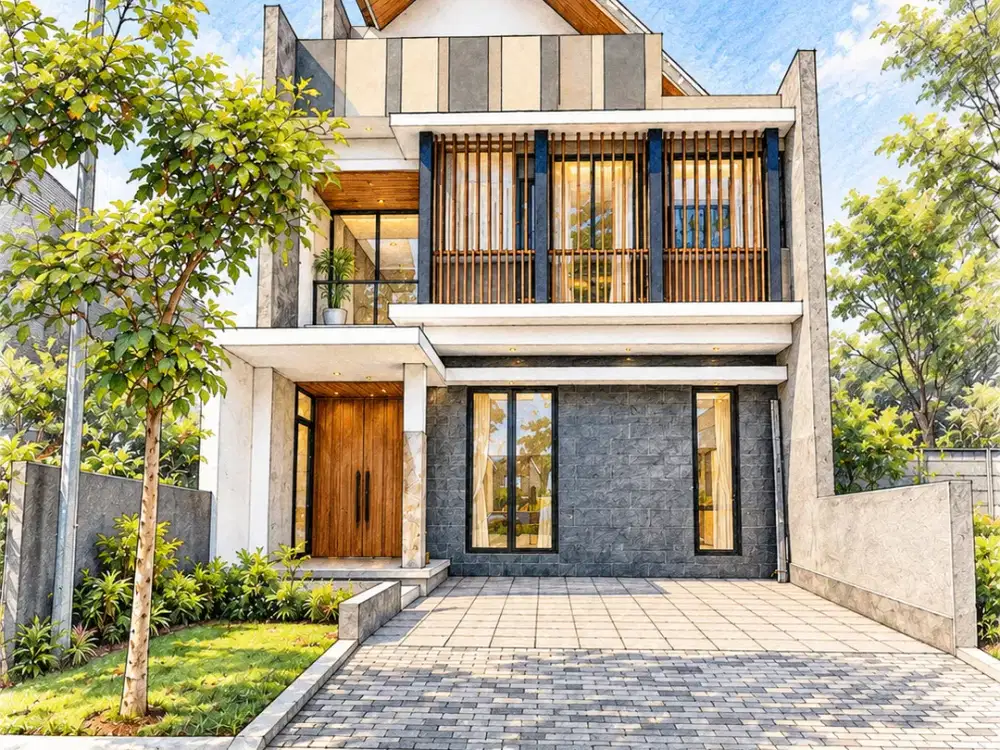 DIJUAL RUMAH CITRALAND UTAMA 3LT 4KT ATTIC ROOFTOP MODERN TROPICAL