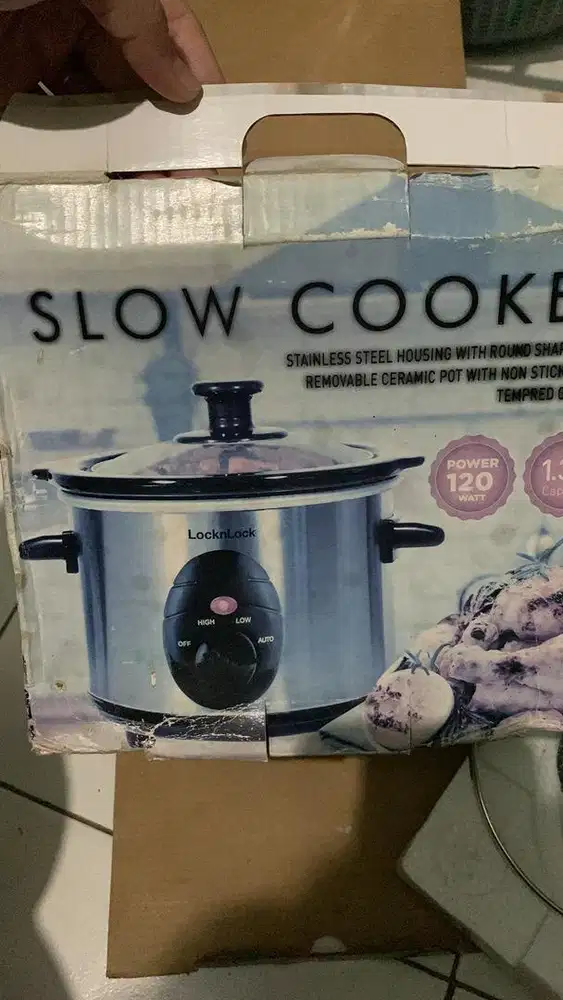 SLOW COOKER LOCK & LOCK 1.3LITER STAINLESS STEEL