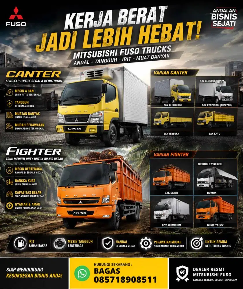 DP MULAI 20%: BAWA PULANG MITSUBISHI CANTER FE 71 NEW 2026