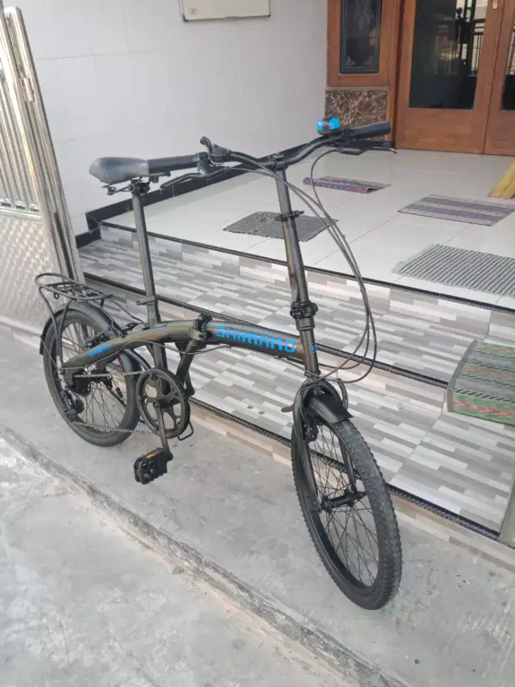 Sepeda Lipat BASIC EVERGREEN 7 SPEED CUSTOM BAGUS UK.20 SIAP PAKE NEGO