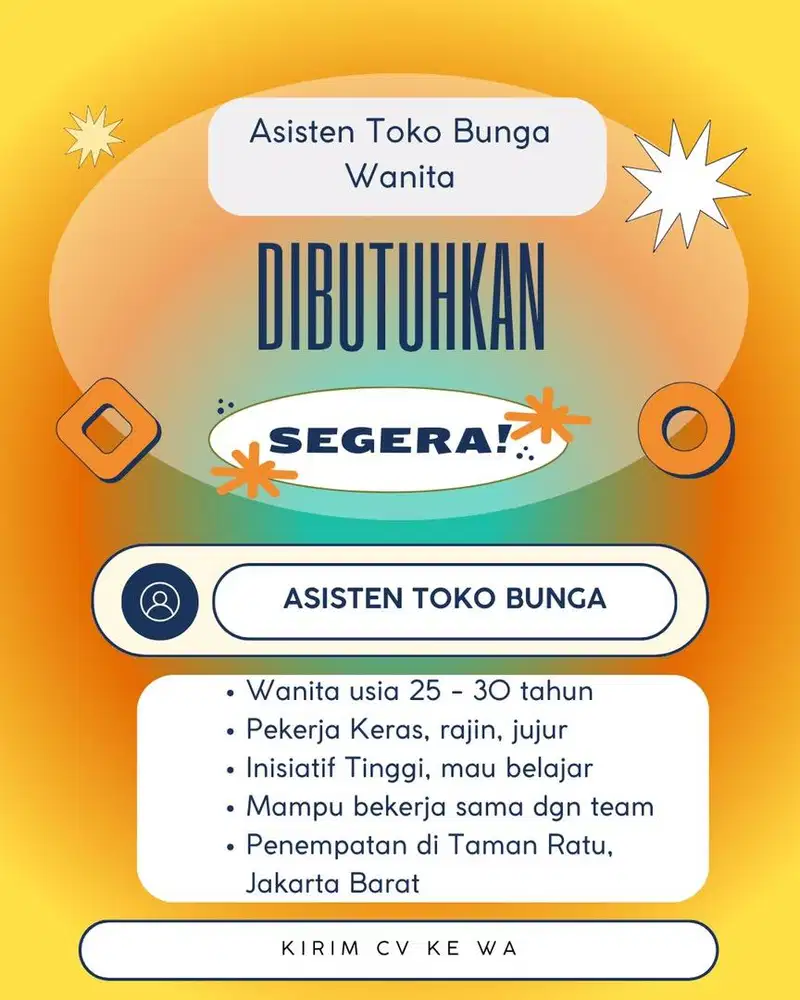 Asisten Toko Bunga