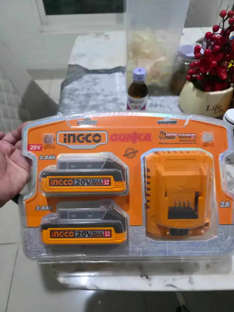 INGCO 2 in 1 batere set new
