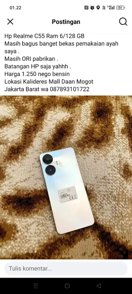 Hp Realme C55 Ram 6/128 GB