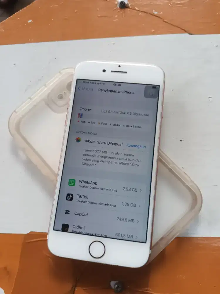 Iphone 7 256 kelengkapan hp+kabel data no minus