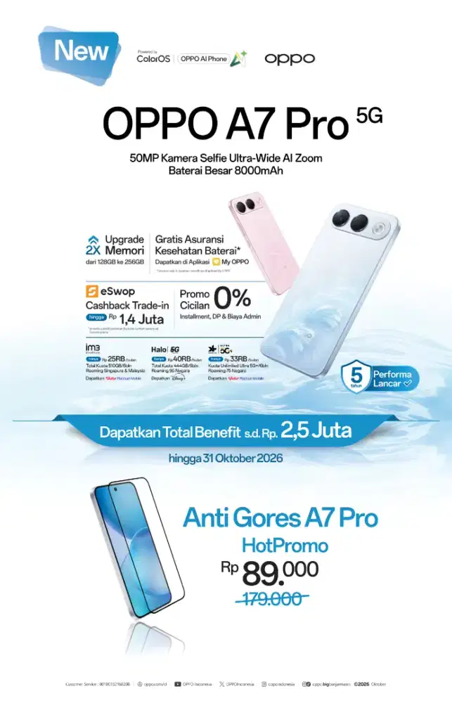 PRE ORDER OPPO A7PRO BISA CICILAN KREDIT TANPA DP CUKUP KTP