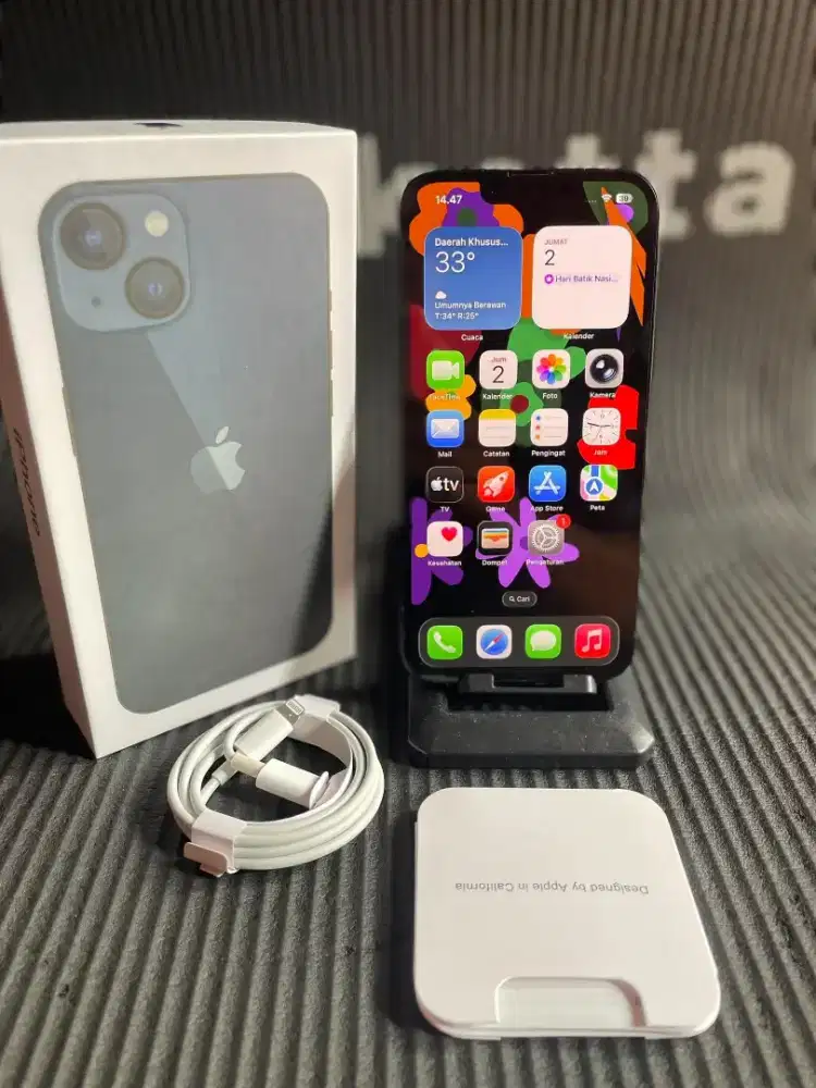Iphone 13 128gb midnight inter all operator fulset mulus no minus