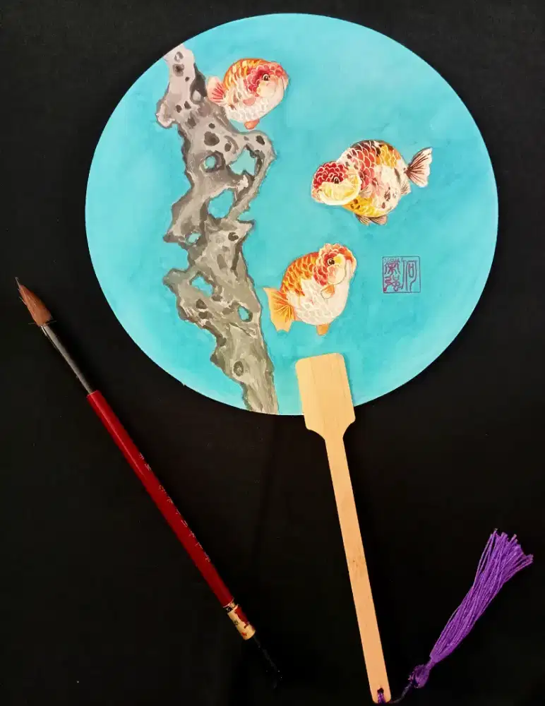 Kipas lukis chinese